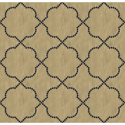 KRAVET DESIGN EMBROIDERY GEOMETRIC BEIGE,DARK BLUE,   - 4072.516.0