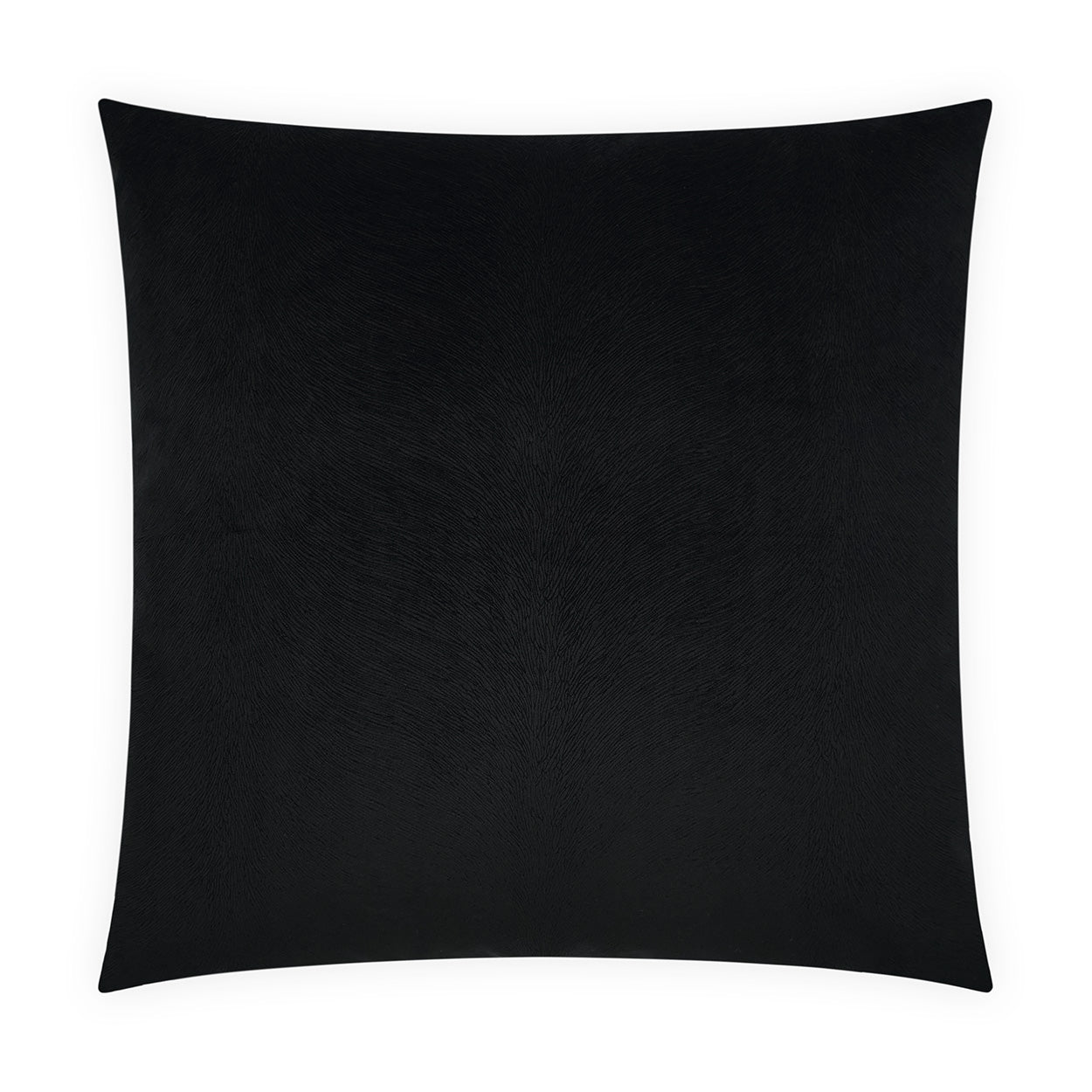Black solid square throw pillow, 24" x 24", decorative cushion for sofa or bed.