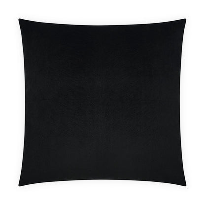 Black solid square throw pillow, 24" x 24", decorative cushion for sofa or bed.