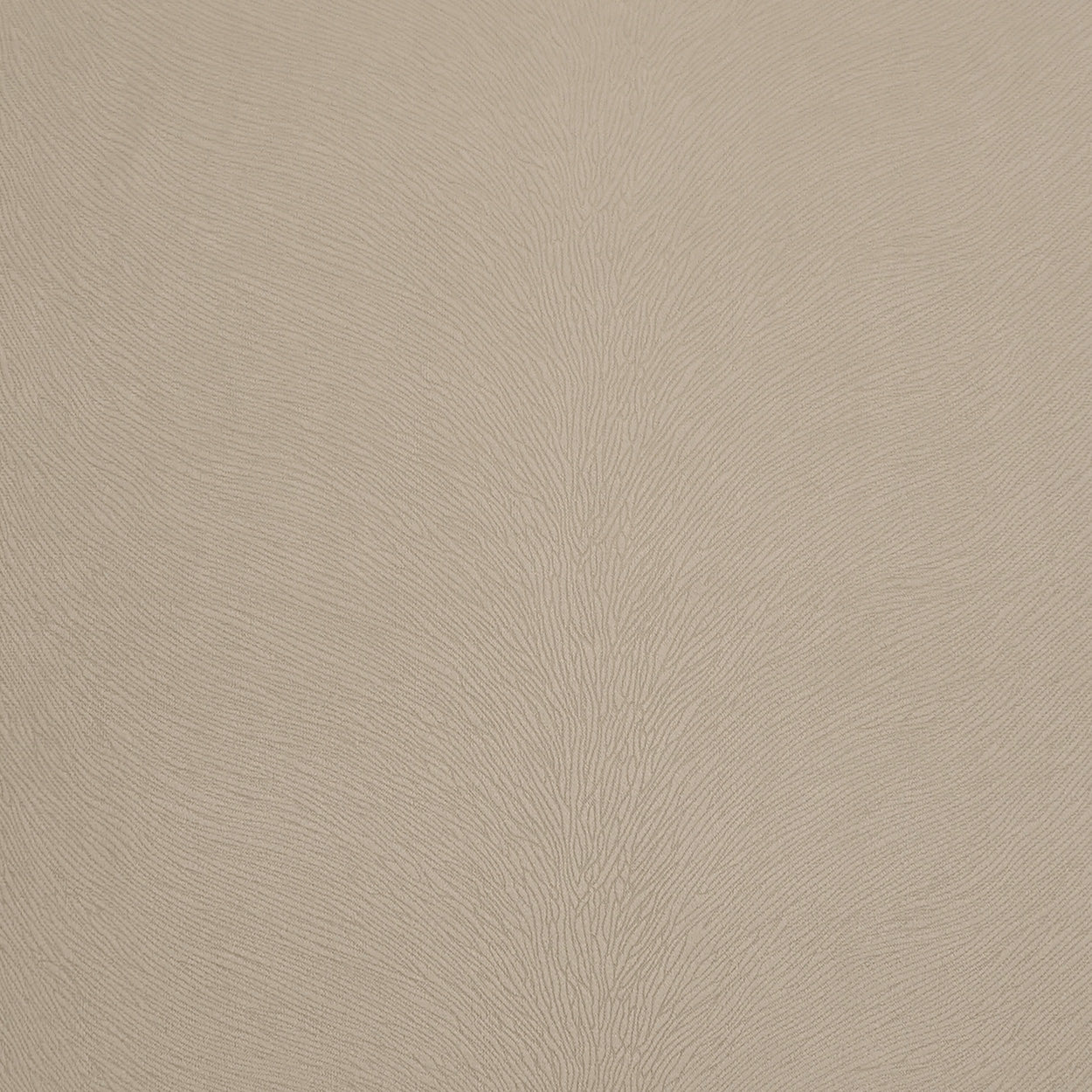 Beige fabric with subtle linear grain pattern; warm, neutral upholstery texture.