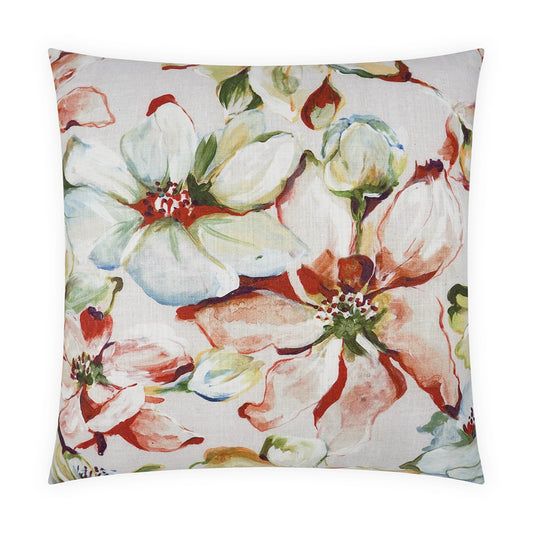 D.V. KAP HOME   24" x 24" Blooming Pillow Floral, Traditional    - 4075-2424