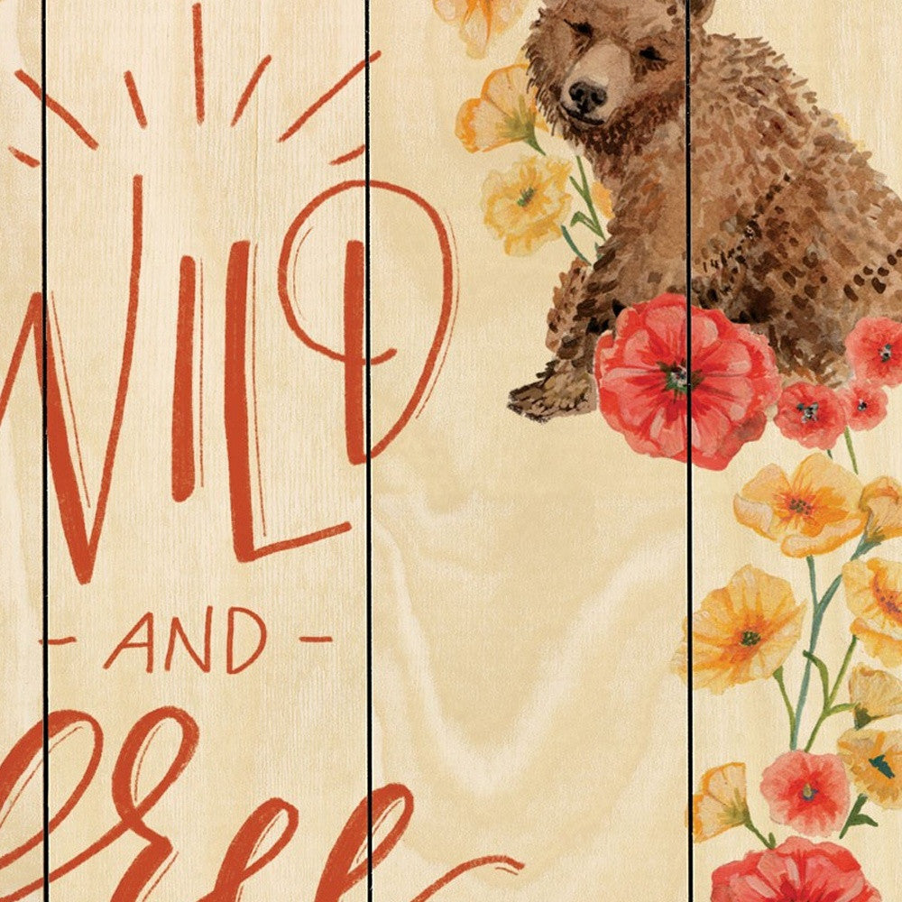 Wild And Free Wreath Unframed Print Wall Art