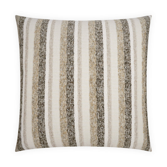 D.V. KAP HOME   24" x 24" Bailey Pillow - Oyster Stripes    - 4079-O-2424
