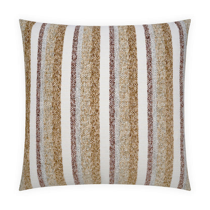 D.V. KAP HOME   24" x 24" Bailey Pillow - Tobacco Stripes    - 4079-T-2424