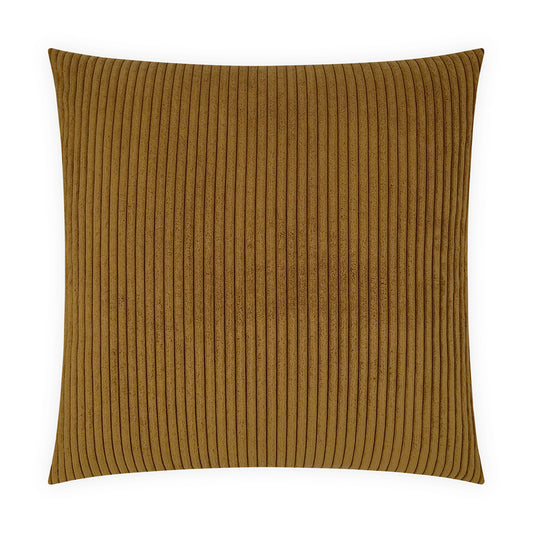 D.V. KAP HOME   24" x 24" Tuft Pillow - Amber Solid, Textured, Faux Fur    - 4082-A-2424