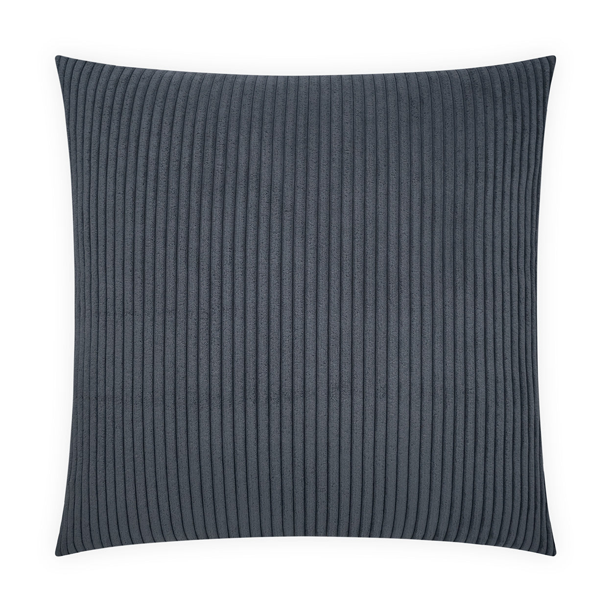 D.V. KAP HOME   24" x 24" Tuft Pillow - Indigo Solid, Textured, Faux Fur    - 4082-I-2424