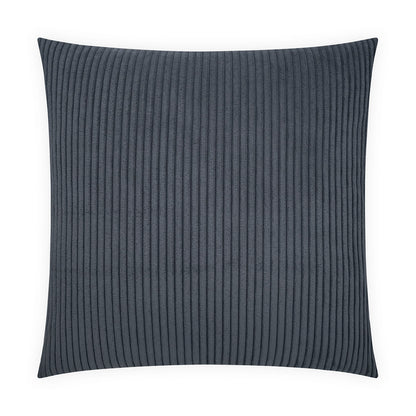 D.V. KAP HOME   24" x 24" Tuft Pillow - Indigo Solid, Textured, Faux Fur    - 4082-I-2424