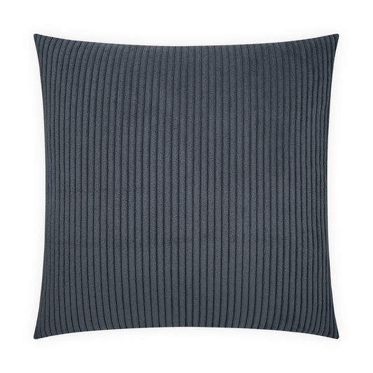 D.V. KAP HOME   24" x 24" Tuft Pillow - Indigo Solid, Textured, Faux Fur    - 4082-I-2424