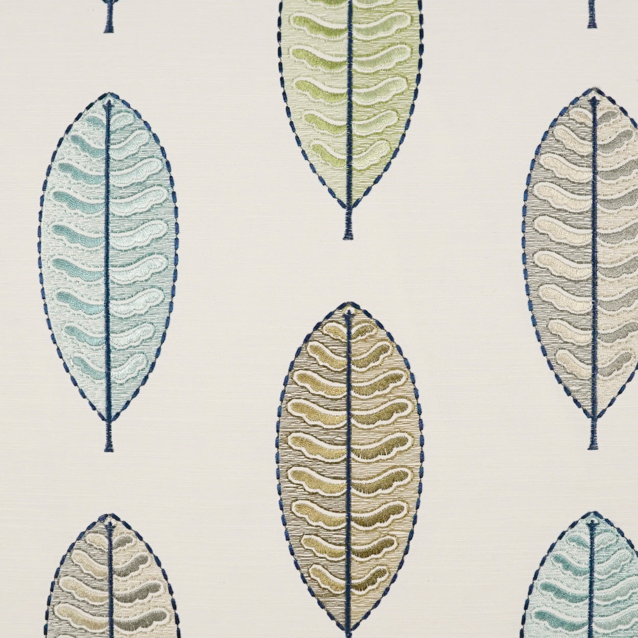 D.V. KAP HOME 4086-YARD Bryn Fabric Floral, Embroidery  Green, Chartreuse, Turquoise,Teal   - Bryn