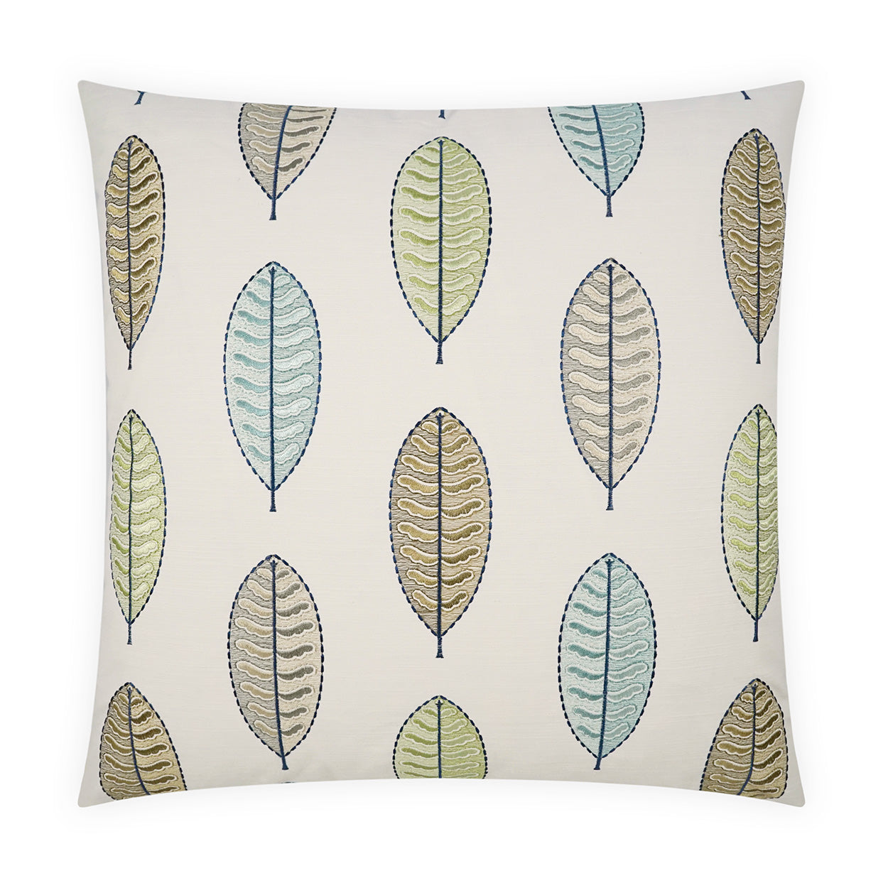 D.V. KAP HOME   24" x 24" Bryn Floral, Embroidery    - 4086-2424