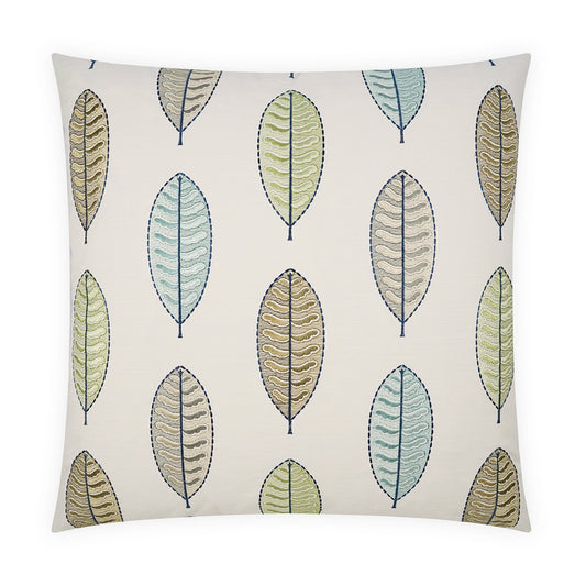 D.V. KAP HOME   24" x 24" Bryn Floral, Embroidery    - 4086-2424