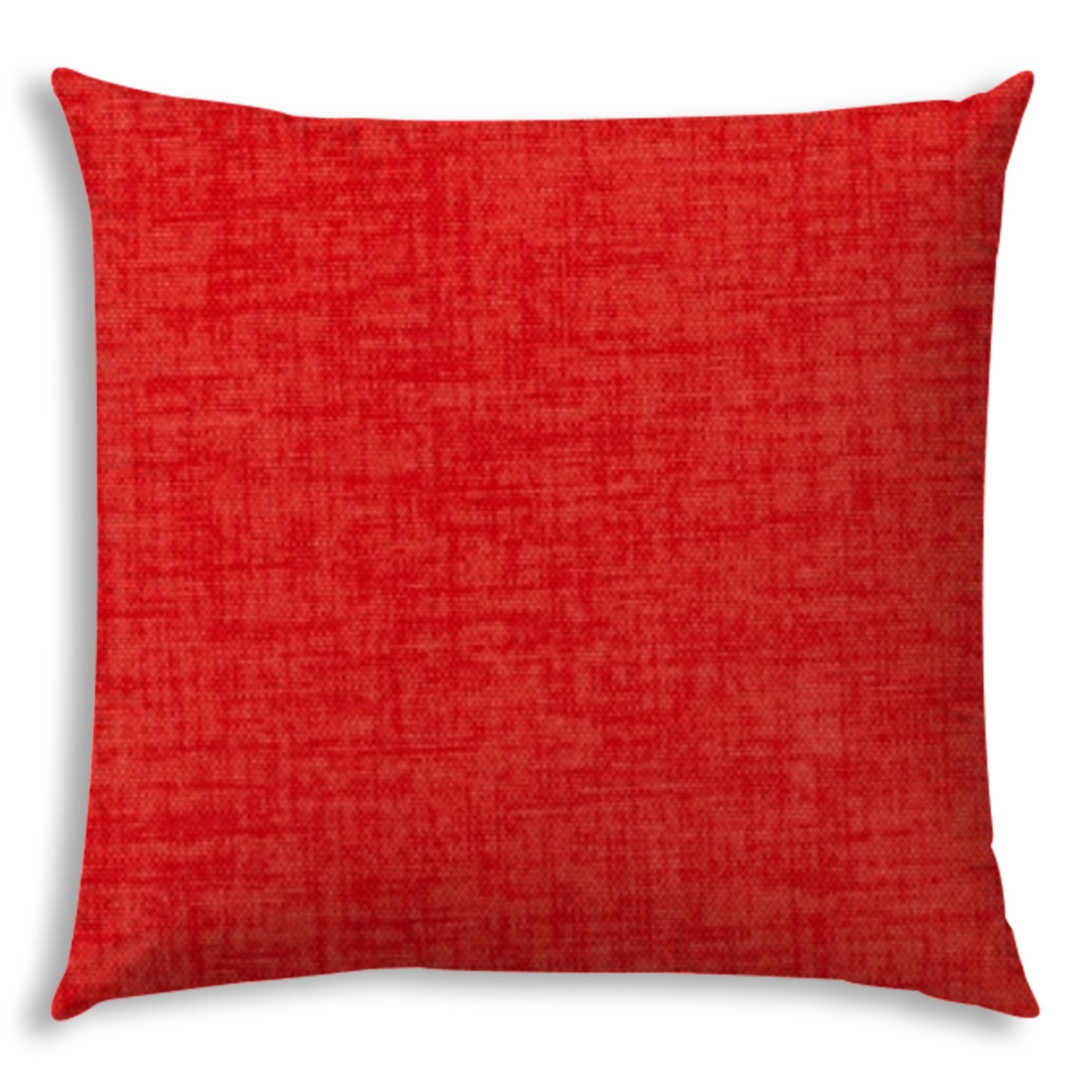 17" X 17" Coral And Red Blown Seam Solid Color Lumbar Indoor Outdoor Pillow