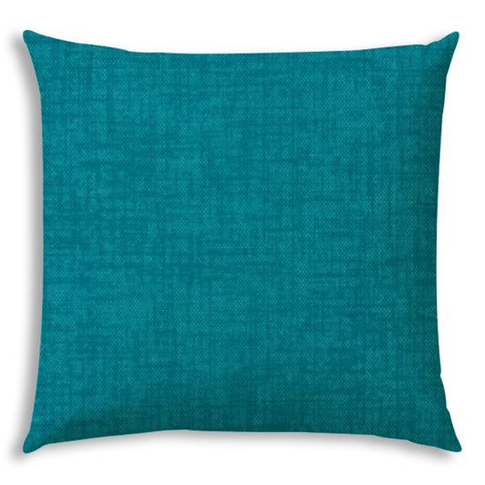 17" Teal Blue Indoor Outdoor Throw Pillow