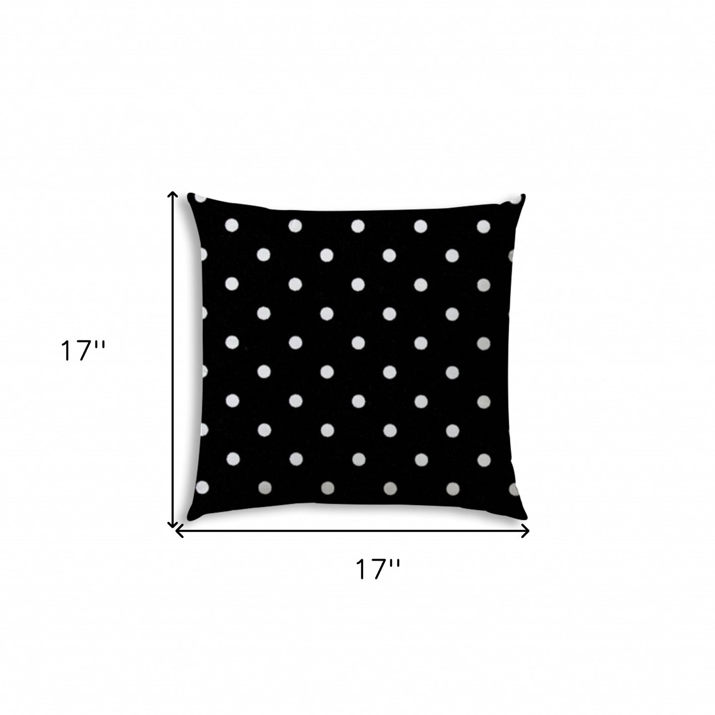 17" Black and White Dots Indoor Outdoor