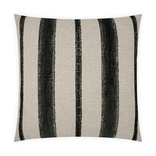 D.V. KAP HOME   24" x 24" Lindor Pillow - Charcoal Stripes Textured    - 4090-C-2424