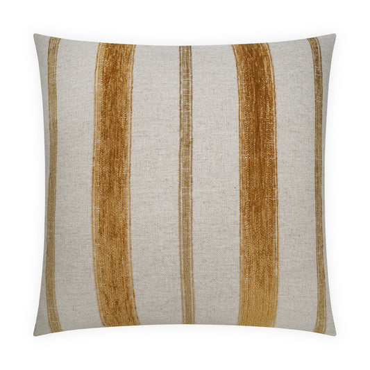 D.V. KAP HOME   24" x 24" Lindor Pillow - Dijon Stripes Textured    - 4090-D-2424