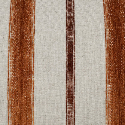 D.V. KAP HOME   24" x 24" Lindor Pillow - Rust Stripes Textured    - 4090-R-2424