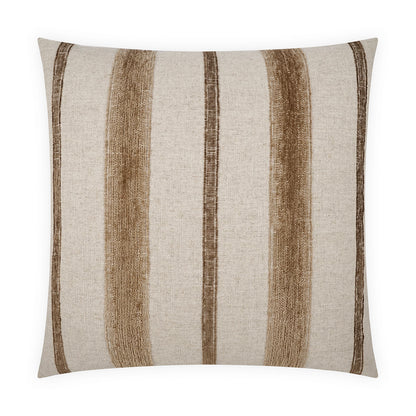 D.V. KAP HOME   24" x 24" Lindor Pillow - Taupe Stripes Textured    - 4090-T-2424