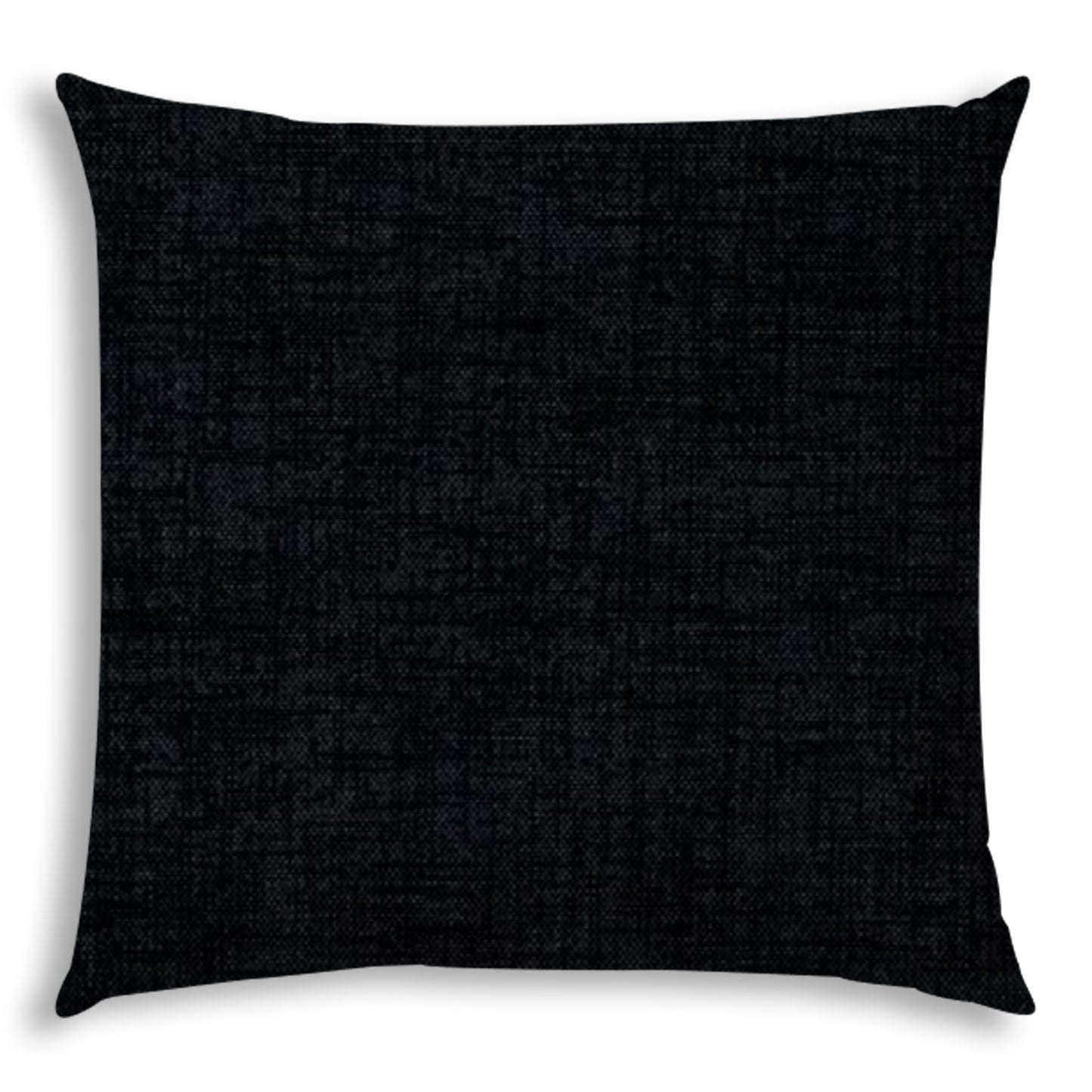 20" X 20" Gray And Black Blown Seam Solid Color Throw Indoor Outdoor Pillow