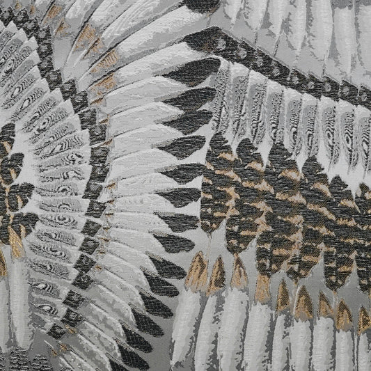 D.V. KAP HOME 4093-YARD Quillery Fabric Western Chic  Silver, Grey   - Quillery