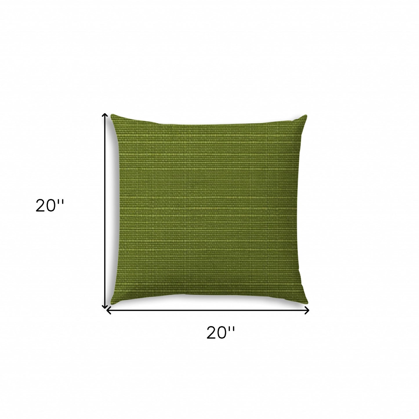 20" X 20" Kiwi Blown Seam Solid Color Throw Indoor Outdoor Pillow