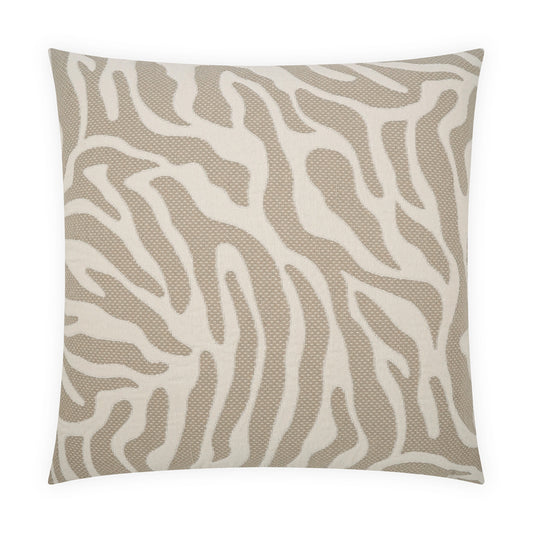 D.V. KAP HOME   24" x 24" Caicedo Pillow - Alabaster Animal, Global    - 4099-A-2424
