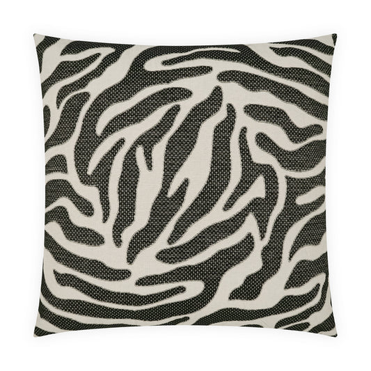 D.V. KAP HOME   24" x 24" Caicedo Pillow - Ebony Animal, Global    - 4099-E-2424