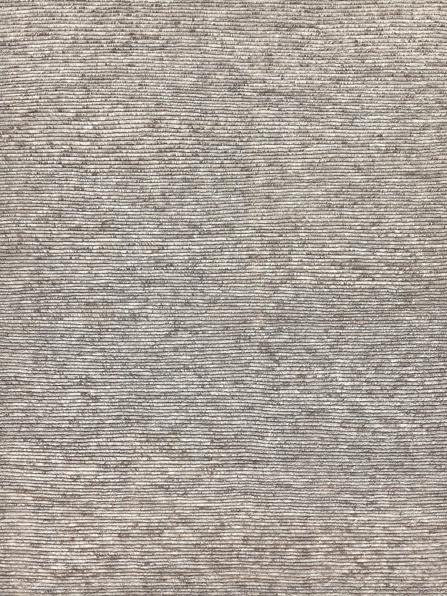 Neutral beige-gray textured jacquard rug with a subtle damask pattern; suitable for floors; measures 9' x 12'.