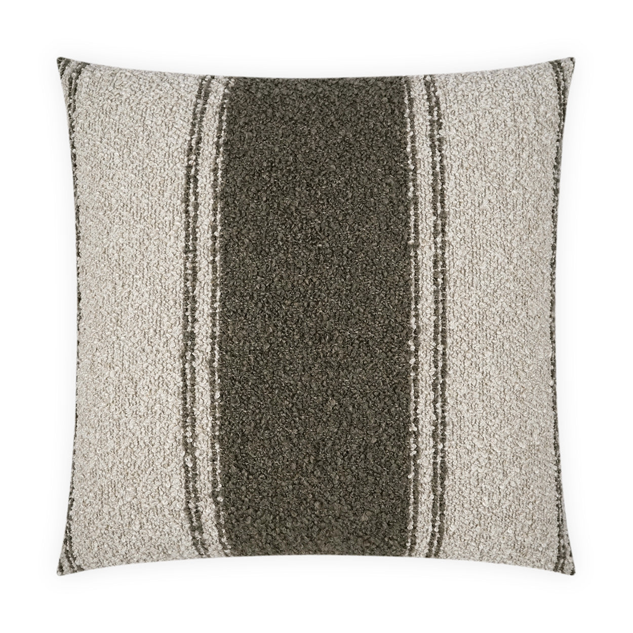 D.V. KAP HOME   24" x 24" Mackinac Pillow - Truffle Stripes, Farmhouse, Beach    - 4103-T-2424