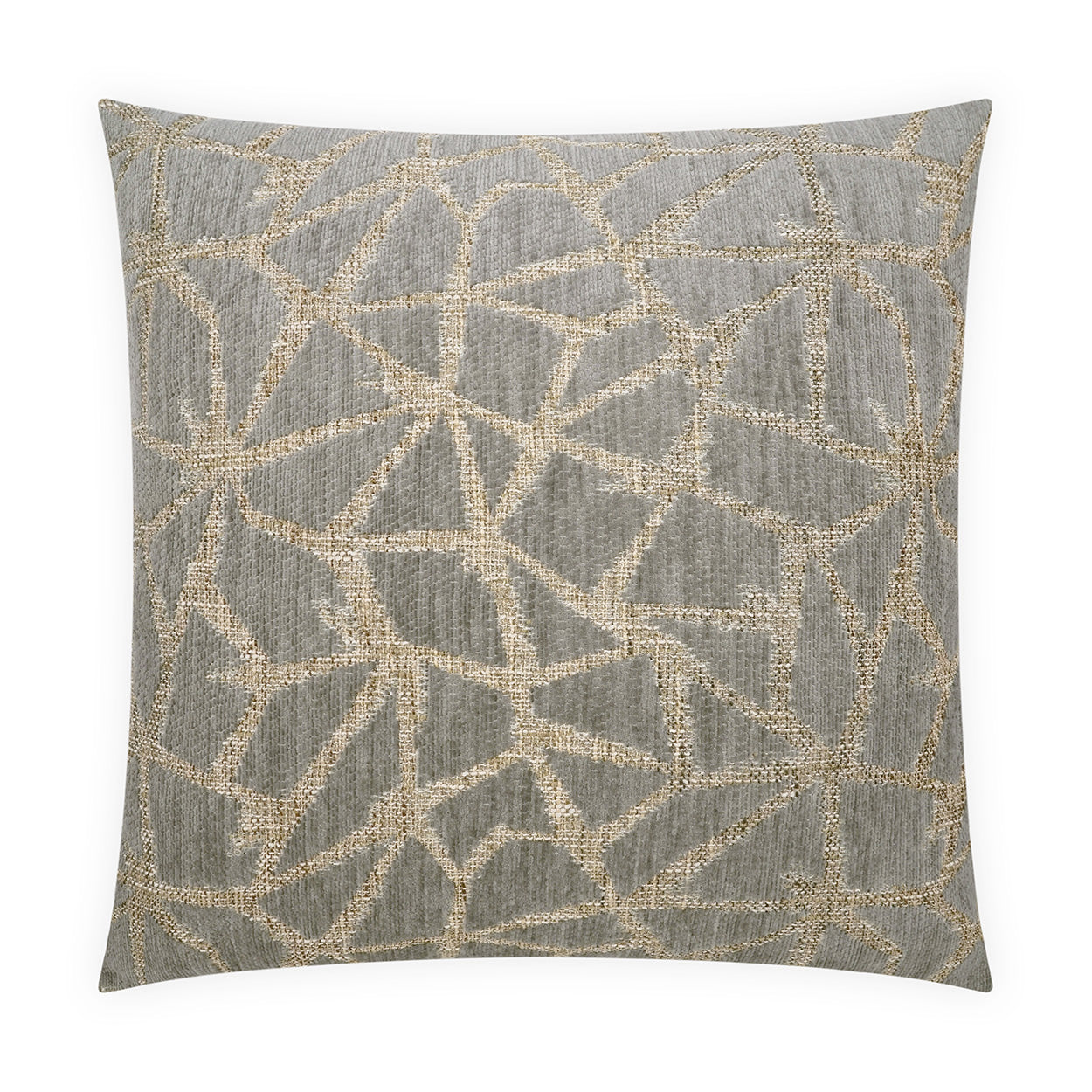 D.V. KAP HOME   24" x 24" Crackle Pillow - Flint Abstract    - 4104-F-2424