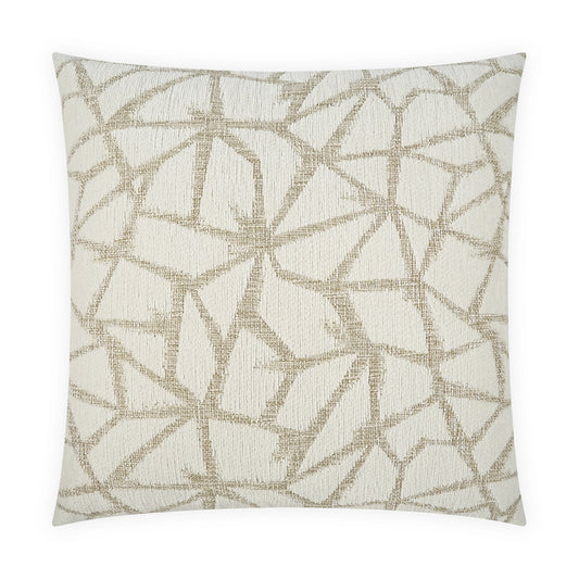 D.V. KAP HOME   24" x 24" Crackle Pillow - Vanilla Abstract    - 4104-V-2424