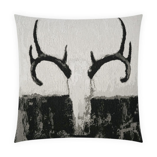 D.V. KAP HOME   24" x 24" White Tail Pillow Western Chic, Novelty, Animal    - 4110-2424