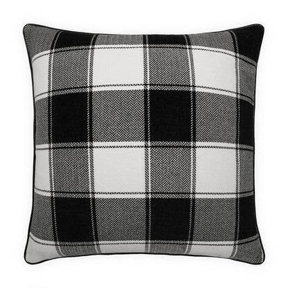 D.V. KAP HOME   24" x 24" Saxony Pillow - Domino Plaid - Check, Farmhouse, Western Chic    - 4111-D-2424