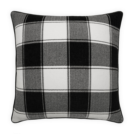 D.V. KAP HOME   24" x 24" Saxony Pillow - Domino Plaid - Check, Farmhouse, Western Chic    - 4111-D-2424