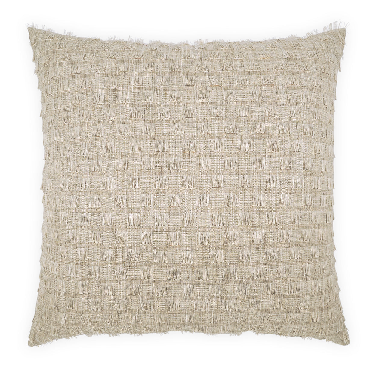 D.V. KAP HOME   24" x 24" Huma Pillow - Natural Beach, Farmhouse, Textured    - 4115-N-2424