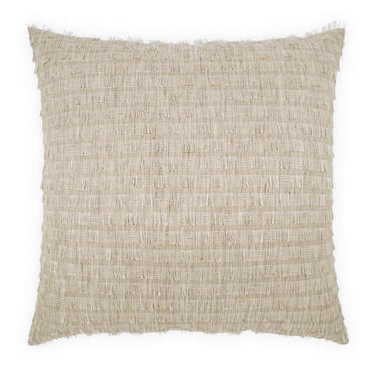 D.V. KAP HOME   24" x 24" Huma Pillow - Natural Beach, Farmhouse, Textured    - 4115-N-2424