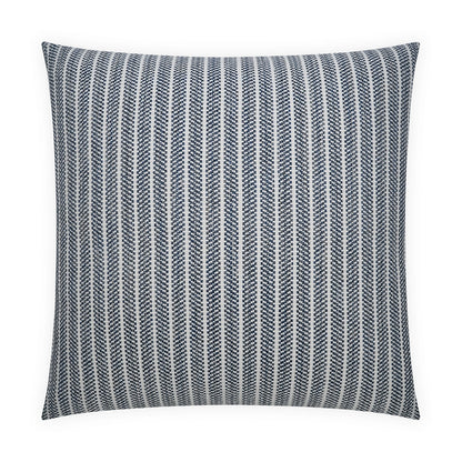 D.V. KAP HOME   24" x 24" Convergence Pillow - Navy Stripes, Farmhouse, Beach    - 4121-N-2424