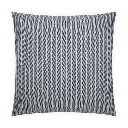 D.V. KAP HOME   24" x 24" Convergence Pillow - Navy Stripes, Farmhouse, Beach    - 4121-N-2424