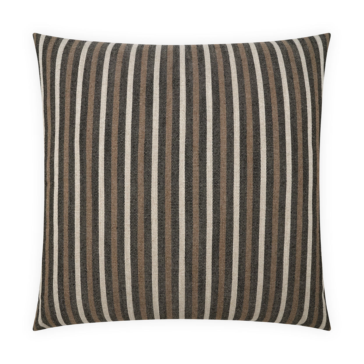 D.V. KAP HOME   24" x 24" Harrison Pillow - Black Stripes, Farmhouse    - 4128-B-2424
