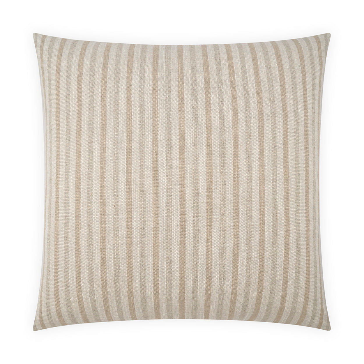 D.V. KAP HOME   24" x 24" Harrison Pillow - Ivory Stripes, Farmhouse    - 4128-I-2424