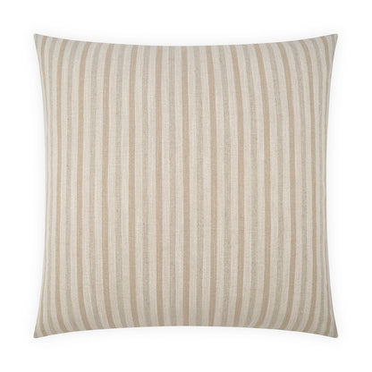 D.V. KAP HOME   24" x 24" Harrison Pillow - Ivory Stripes, Farmhouse    - 4128-I-2424