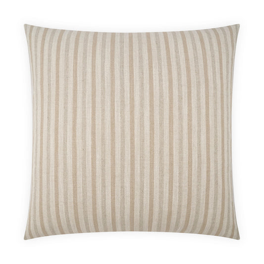 D.V. KAP HOME   24" x 24" Harrison Pillow - Ivory Stripes, Farmhouse    - 4128-I-2424