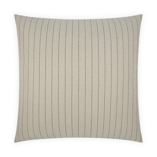D.V. KAP HOME   24" x 24" Donegal Pillow - Cream Stripes, Farmhouse, Beach    - 4129-C-2424