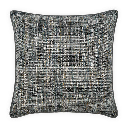 D.V. KAP HOME   24" x 24" Underwood Pillow - Aqua Traditional, Transitional, Textured    - 4130-A-2424