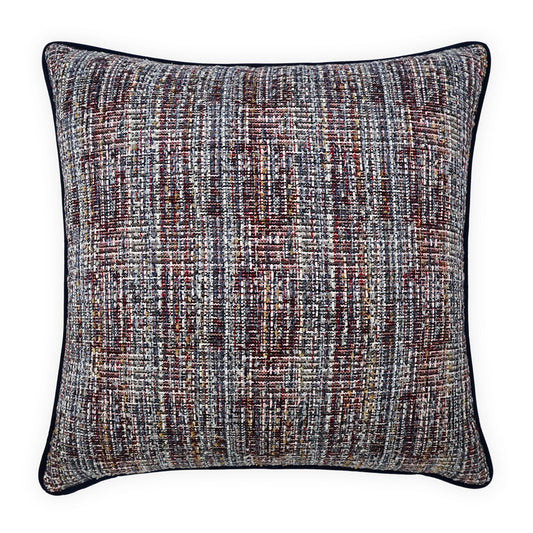 D.V. KAP HOME   24" x 24" Underwood Pillow - Blue Traditional, Transitional, Textured    - 4130-B-2424