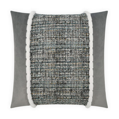 D.V. KAP HOME   24" x 24" Underwood Center Pillow - Aqua Traditional, Transitional, Textured    - 4131-A-2424