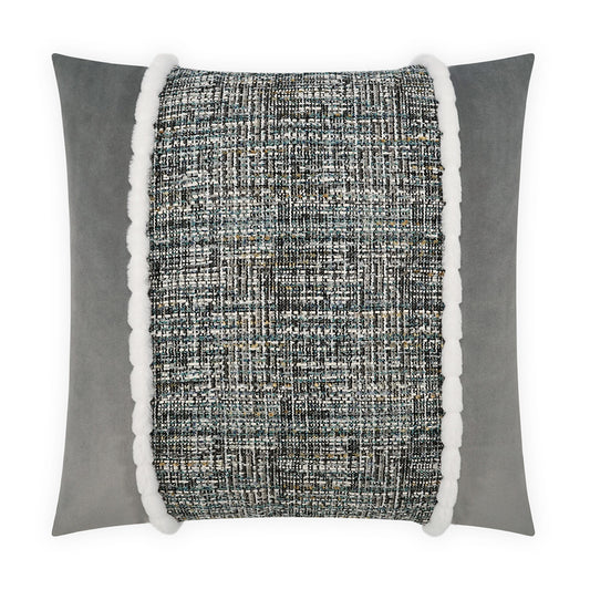 D.V. KAP HOME   24" x 24" Underwood Center Pillow - Aqua Traditional, Transitional, Textured    - 4131-A-2424