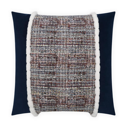 D.V. KAP HOME   24" x 24" Underwood Center Pillow - Blue Traditional, Transitional, Textured    - 4131-B-2424