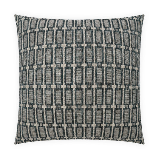 D.V. KAP HOME   24" x 24" Mandaree Pillow - Blue Abstract, Transitional    - 4132-B-2424