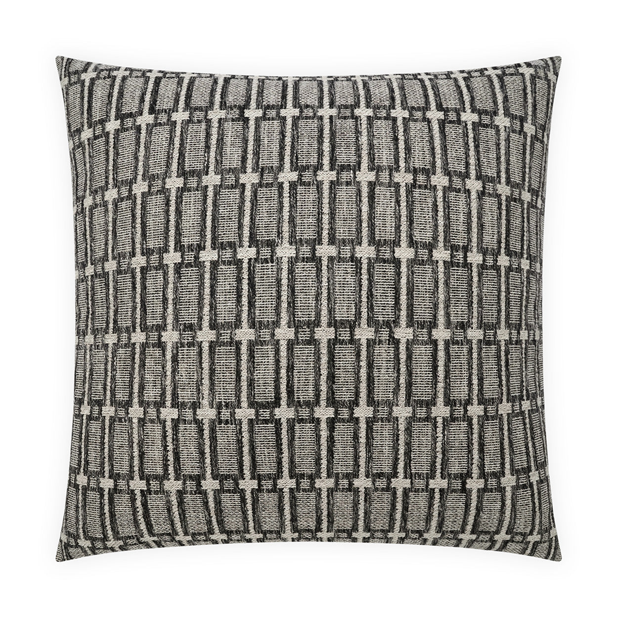 D.V. KAP HOME   24" x 24" Mandaree Pillow - Charcoal Abstract, Transitional    - 4132-C-2424
